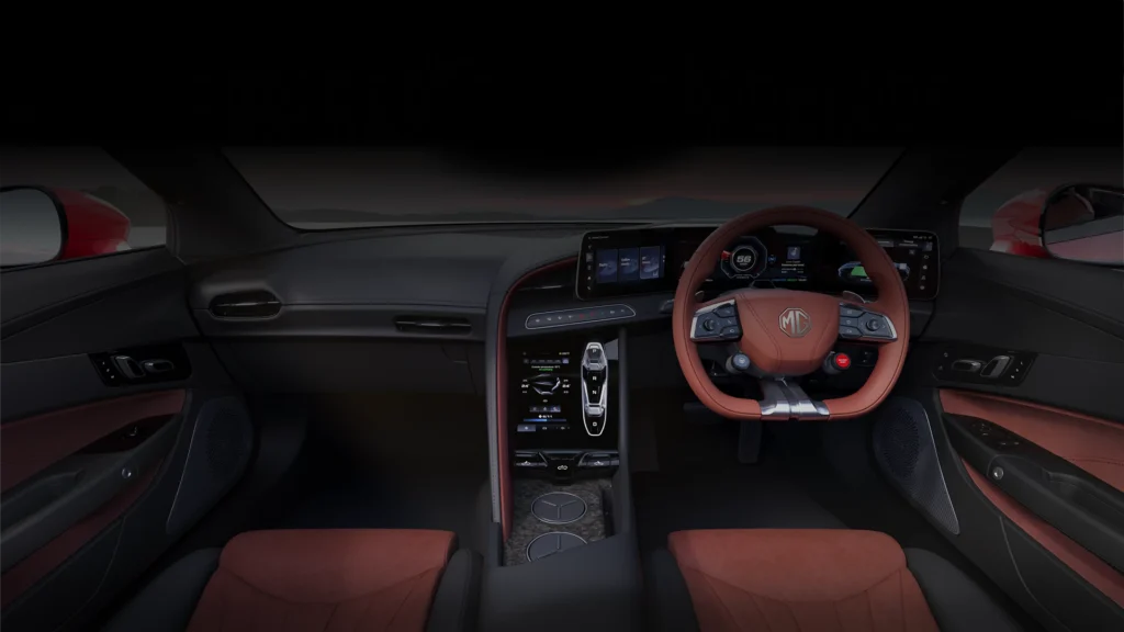 Fortuner की कीमत में मिल रही है MG Cyberster Car – सिर्फ 3.2 सेकेंड में पकड़े 100km की रफ्तार! 2 interior cyberster hkkwebp