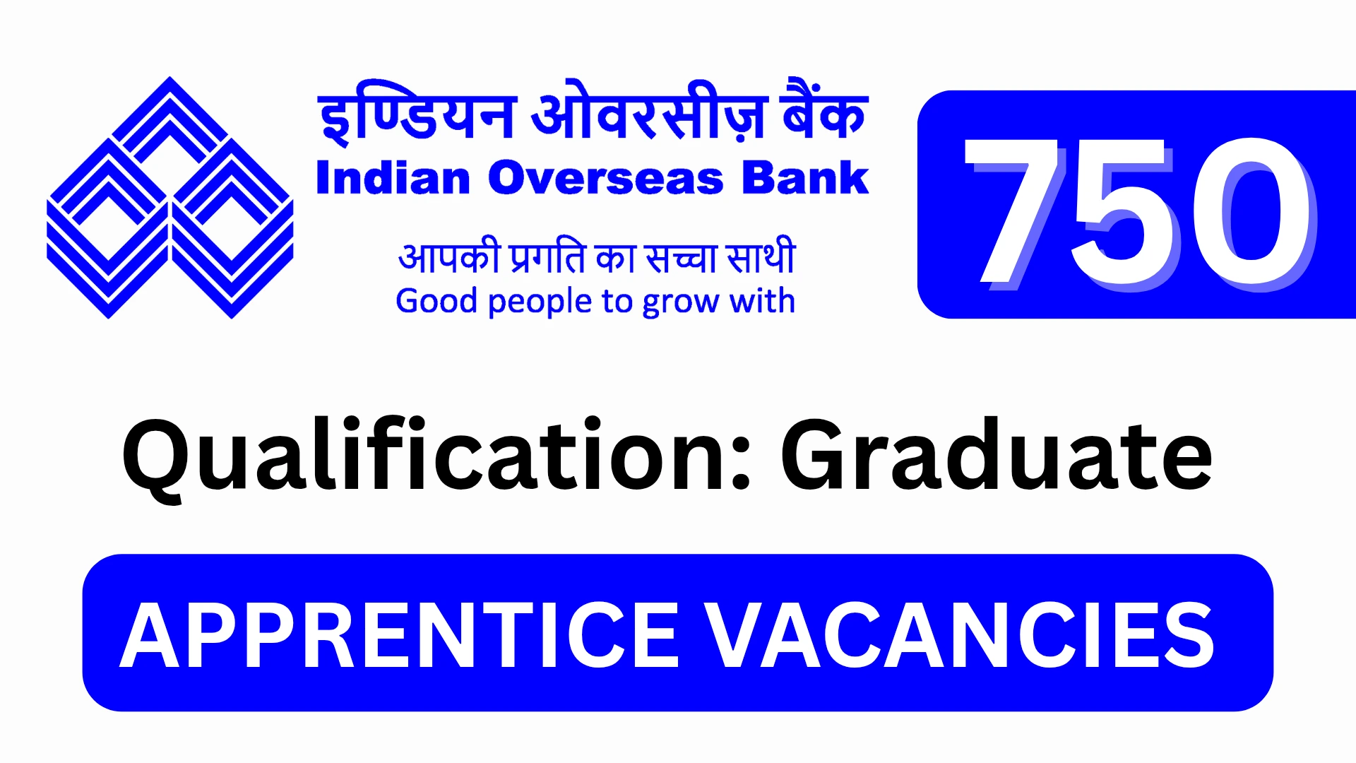 750 Posts-Indian Overseas Bank Apprentice Recruitment