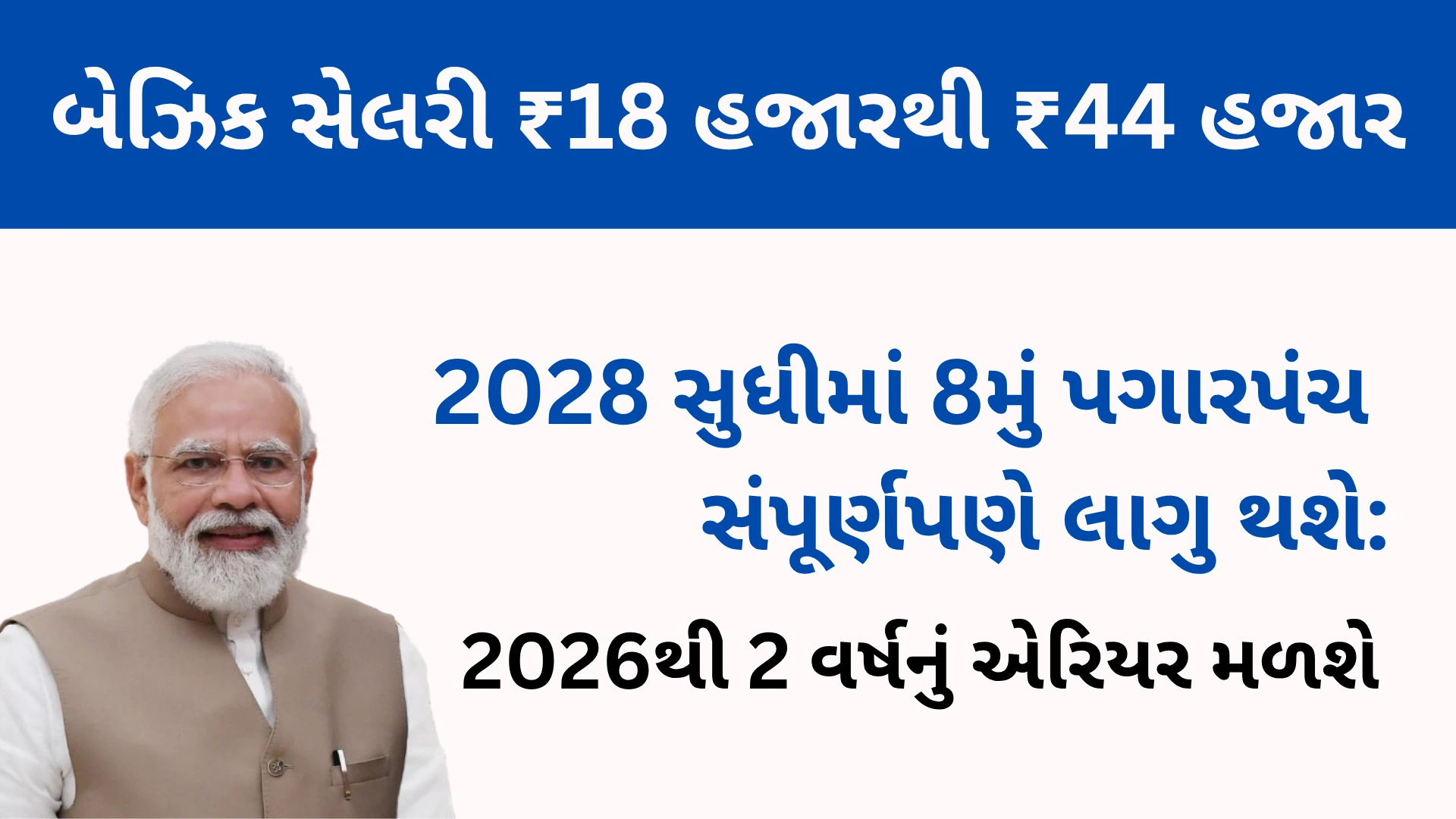 8મું પગાર પંચ 2026 : સરકારે આપી મંજૂરી જાણો કોને કોને લાભ મળશે