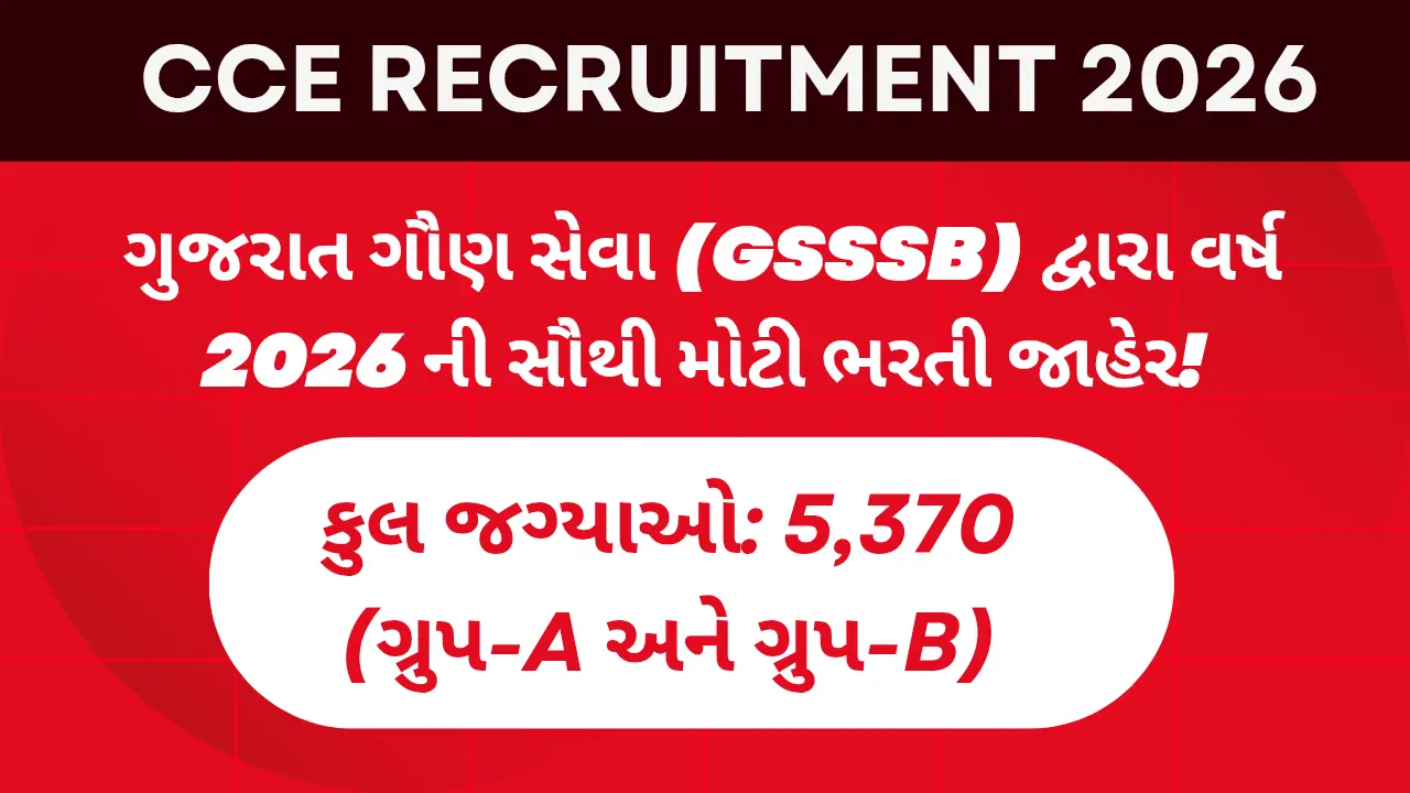 gsssb cce recruitment 2026 notification apply online